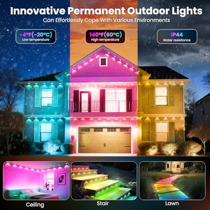 GlobaLink Banda LED Exterior RGBIC Smart 15M IP44 Rezistenta la Apa
