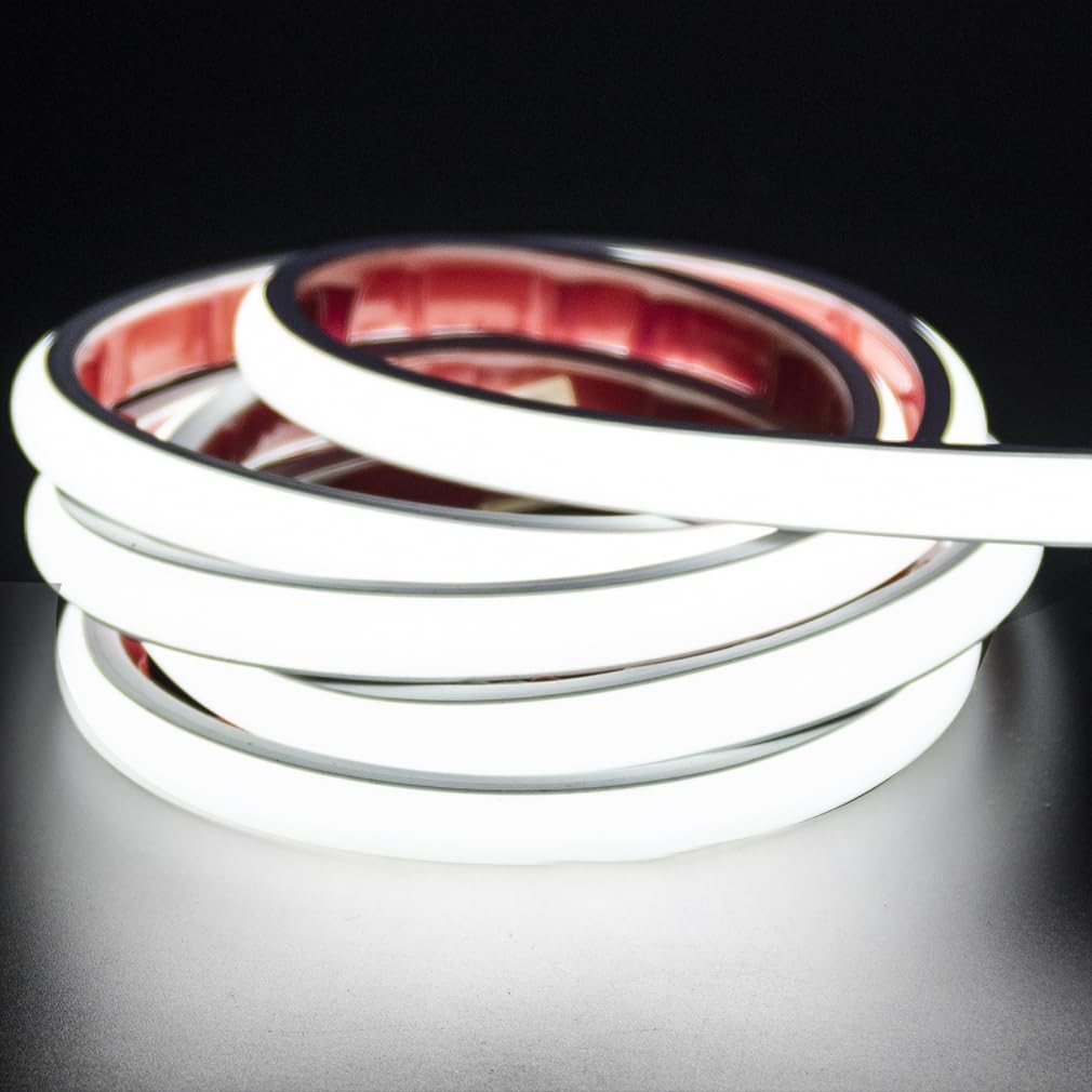 pcning COB LED Strip, 3 Metres, Self-Adhesive Cool White, Waterproof IP67, 3 m LED Strip Light, 230 V, Direct Connection with Plug (Cool White, 3)