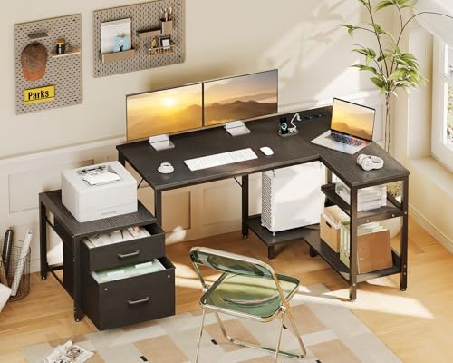 Birou colt L 140x80 cu sertare textile + priza Coleshome, reversibil