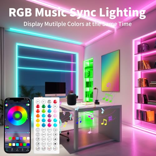 Banda LED Neon RGB 5m 12V + Control App/Telecomanda + Waterproof IP65