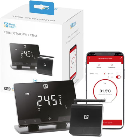 Termostat inteligent WiFi Garza ETNA pentru incalzire, negru