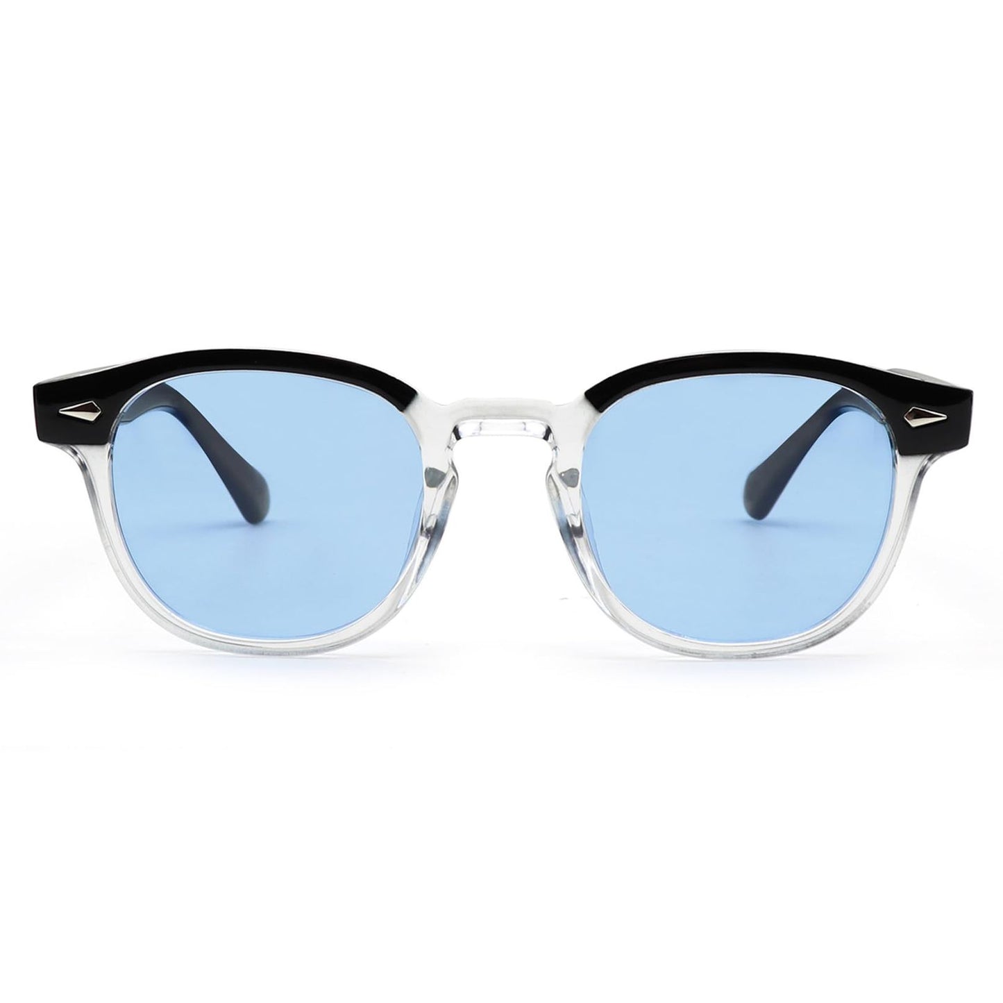 HWYYLX Retro Oval Polarized Sunglasses For Men Women, Vintage Depp Style Round Sunglasses, Fashion UV400 Protection Tinted Lens Carnival Sun Glasses