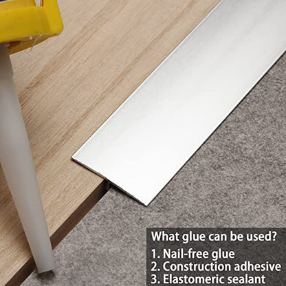Set 3 profile T 0.9 m x 4 cm din aluminiu pentru treceri intre pardoseli