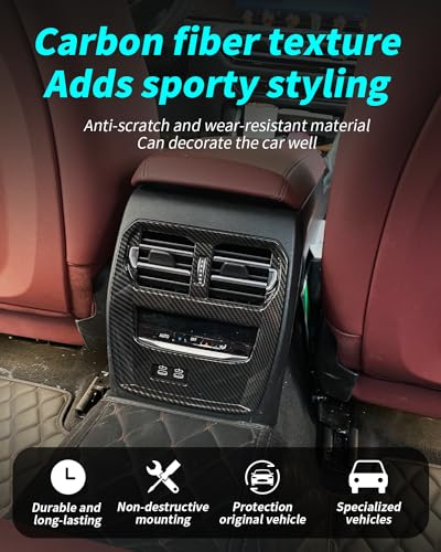 Ornamente grila aer spate G20 BMW, stil carbon, protectie panou AC