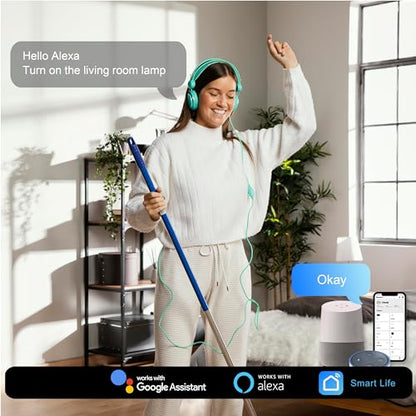 Intrerupator inteligent de perete Ucomen 1 gang, tip push, control din aplicatia Smart Life, WiFi 2.4 GHz, compatibil Alexa si Google Home, 1 bucata