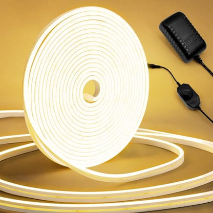 Neon LED Strip 10 m ELOUYCKE + dimmable, warm white, waterproof silicon