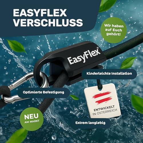 Prelata piscina 6x6 m EasyFlex + folie solara 420-520 cm, montaj rapid