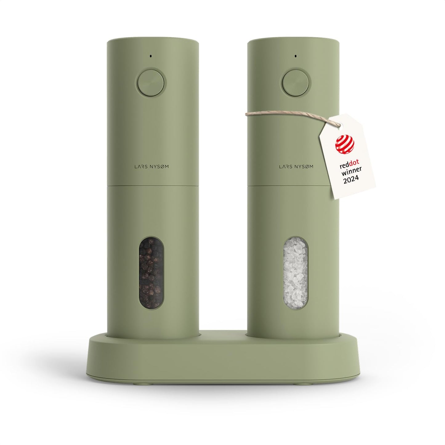 Set rasnite sare si piper electrice + LARS NYSOM + USB, LED, macinare ceramica