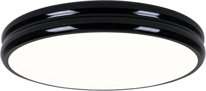 Modern Black LED Ceiling Light, 40cm Round, 36W, 4000K for Kitchen, Bedroom, Living Room, Hall, Bathroom