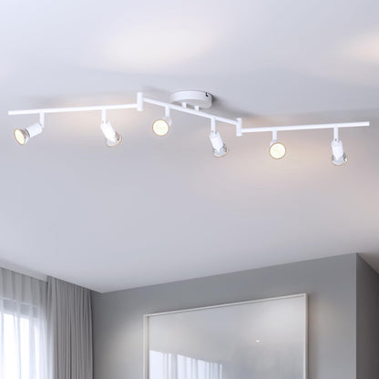 Spotlight plafon LVWIT 4 Way GU10 40W, alb, metal