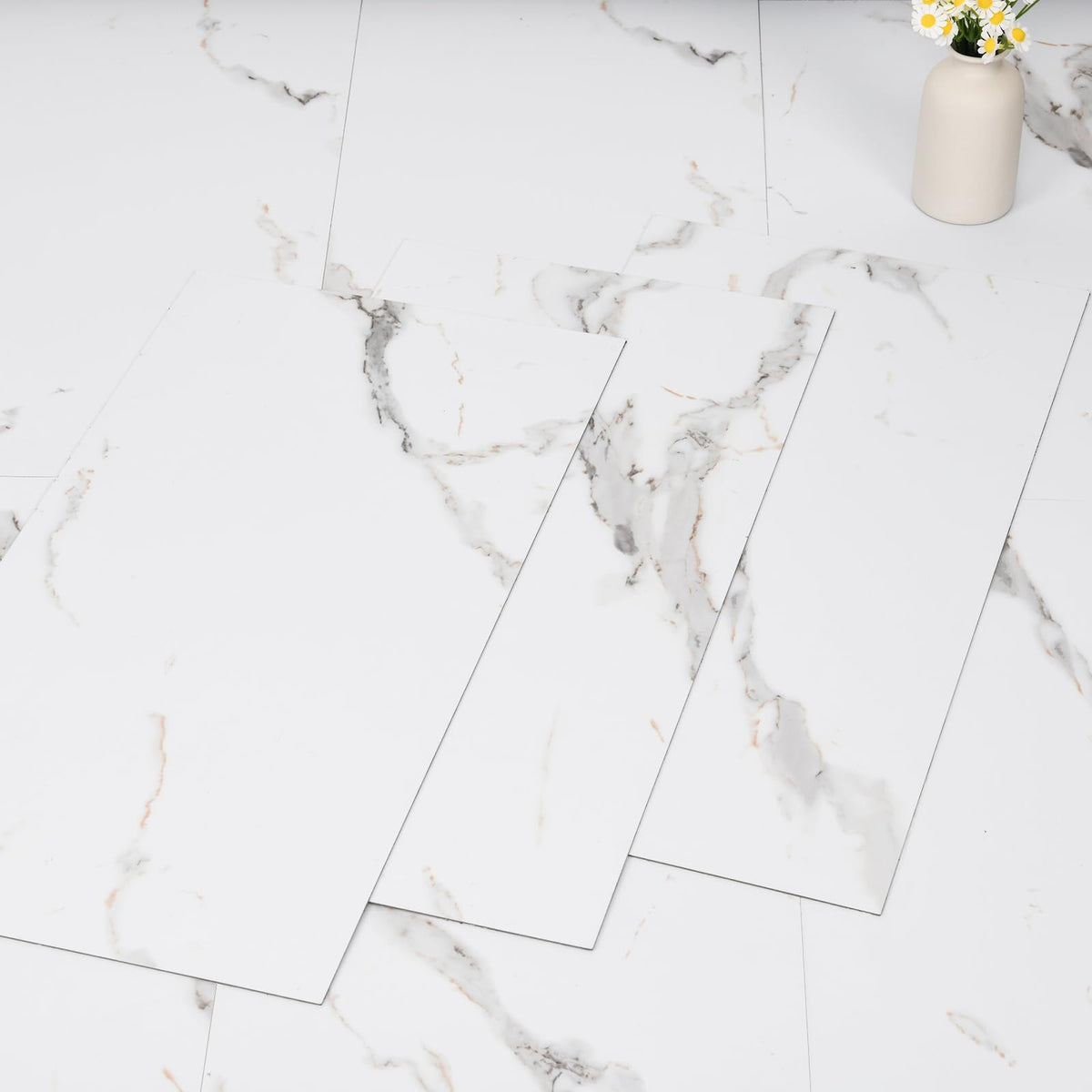 Gresie PVC Mulgreat Marmor Weiss Alb Marmura 2.23 m2 1.5 mm