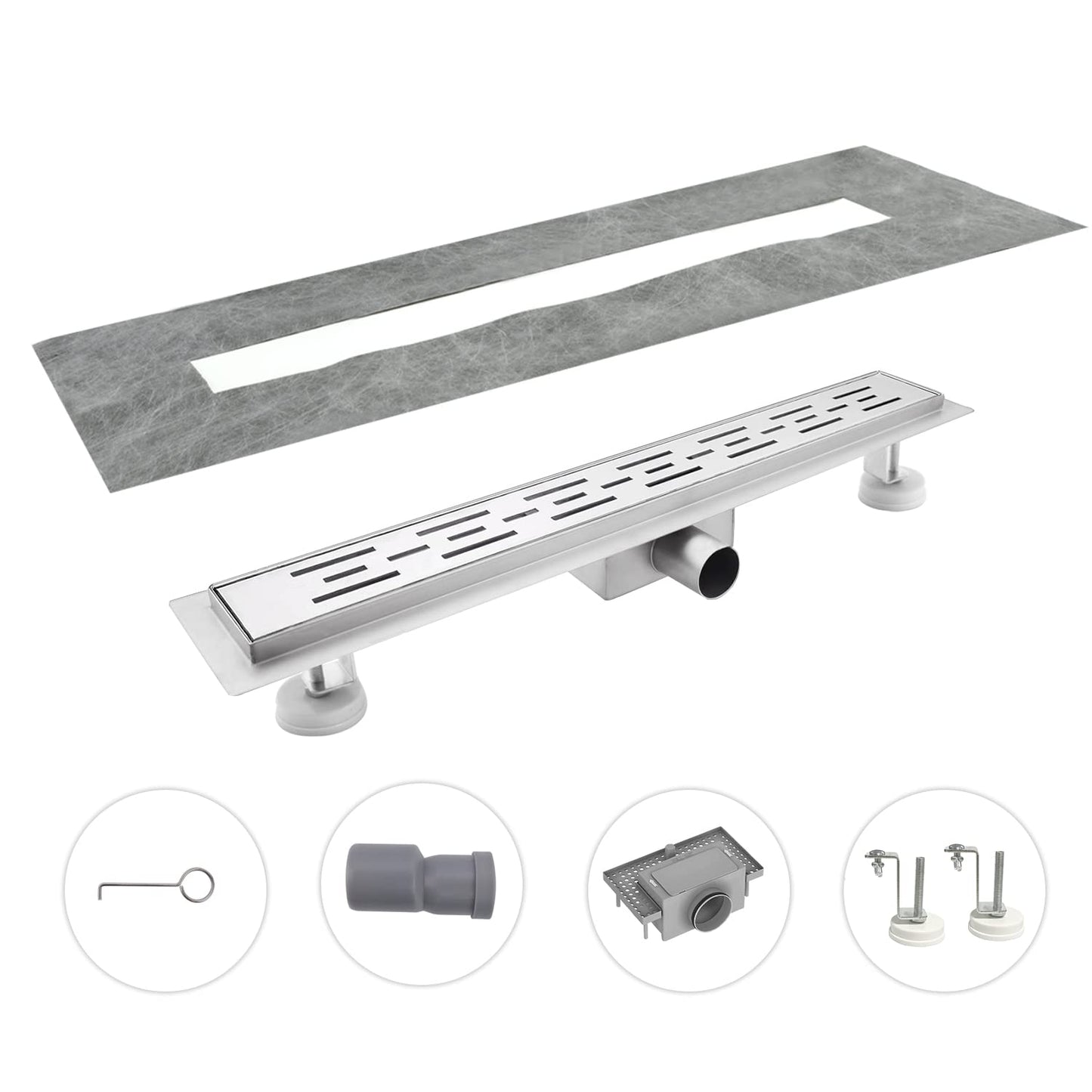 Rigola dus sunrik SLSD-A06-90cm inox 304, 90 cm, waterproof