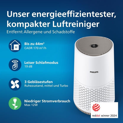 Purificator de aer PHILIPS Seria 600 pentru incaperi de pana la 44 m², alb