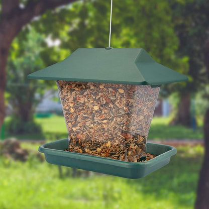 Hanging Bird House - Feeding Bowl for Birds with Landing Sites - Feeder, Feeding Station for Year-Round Wild Birds Feeding