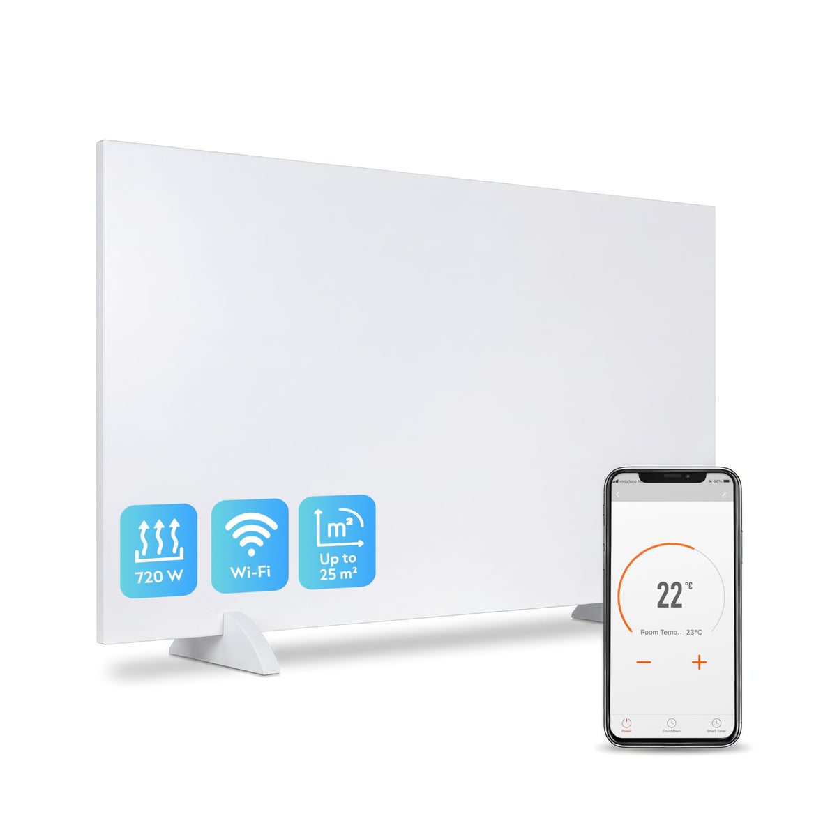 Incalzitor infrarosu Silvergear 3975 450W 90 x 50 cm alb