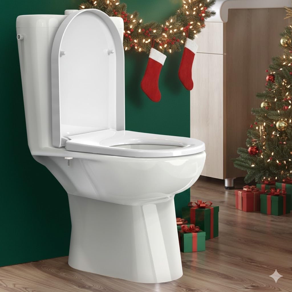 Colac WC STOREMIC D Shape Soft Close PP Alb 46.6 x 36 cm