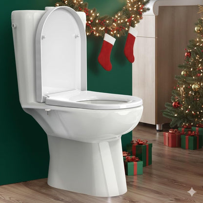 Colac WC STOREMIC D Shape Soft Close PP Alb 46.6 x 36 cm