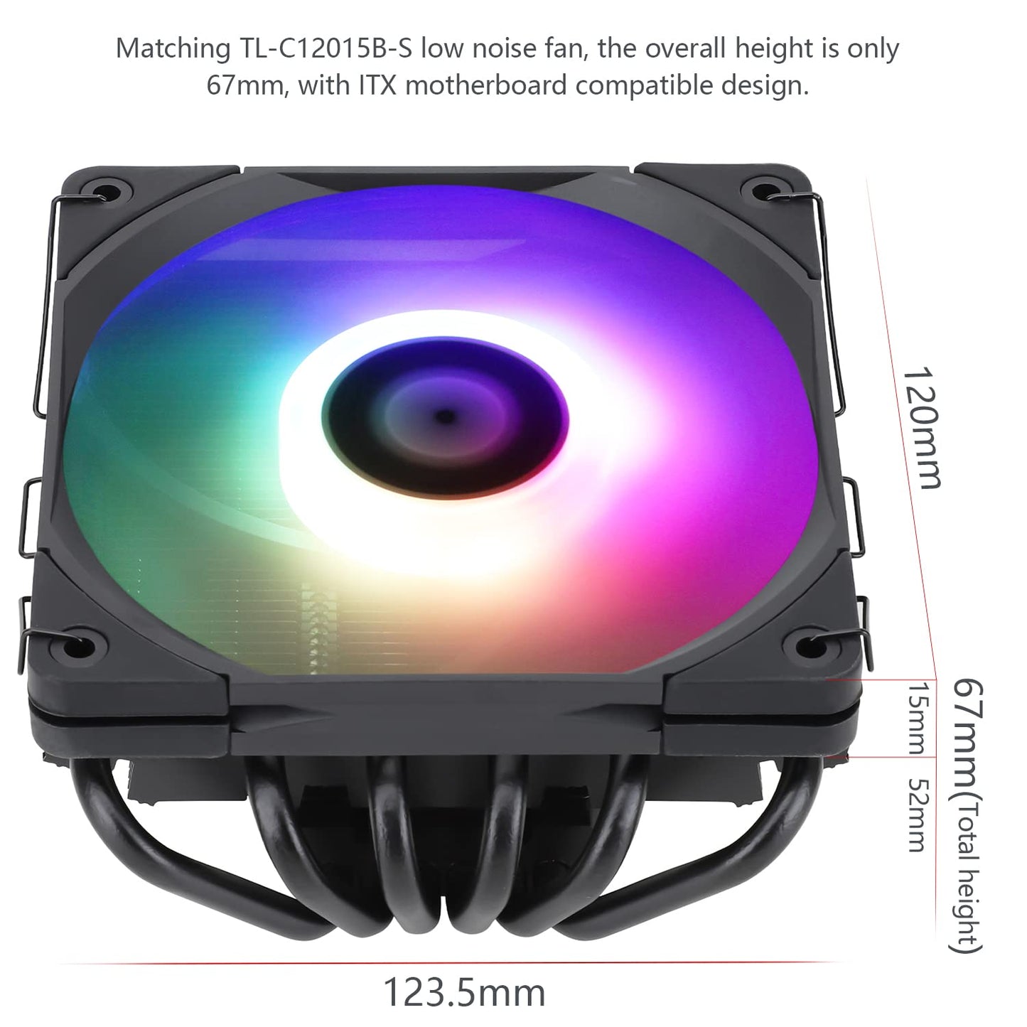 Thermalright AXP-120-X67 Black ARGB Low Profile CPU Air Cooler