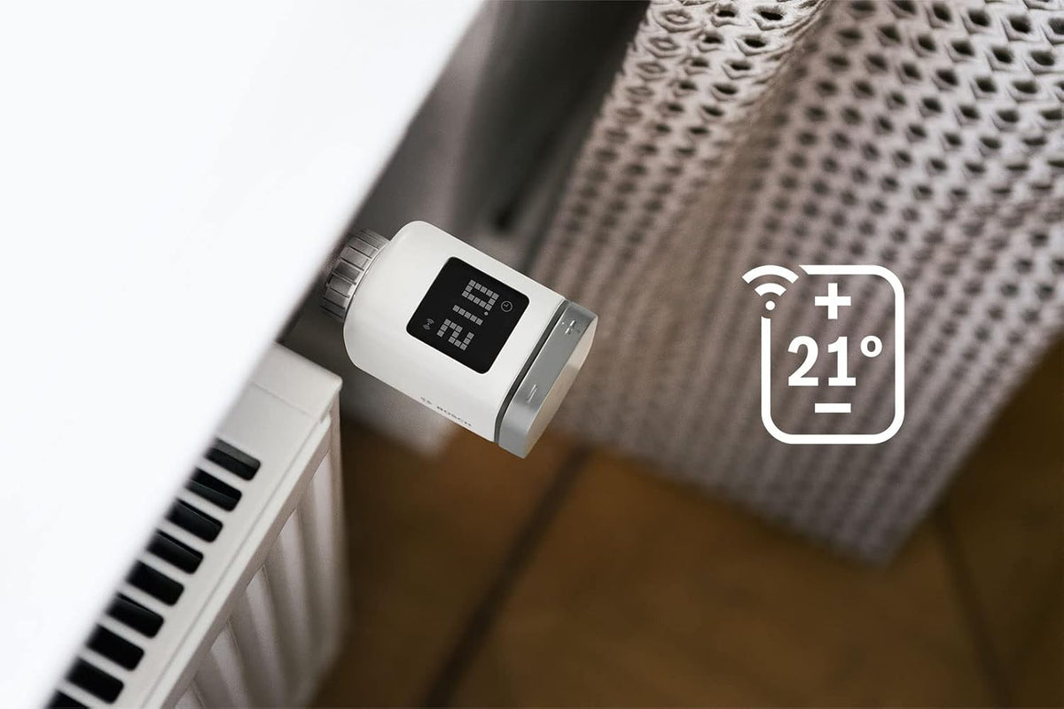 Termostat inteligent pentru radiator Bosch Smart Home Radiator Thermostat II cu functie in aplicatie, compatibil Alexa, Apple HomeKit si Google Home