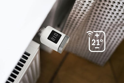 Termostat inteligent pentru radiator Bosch Smart Home Radiator Thermostat II cu functie in aplicatie, compatibil Alexa, Apple HomeKit si Google Home