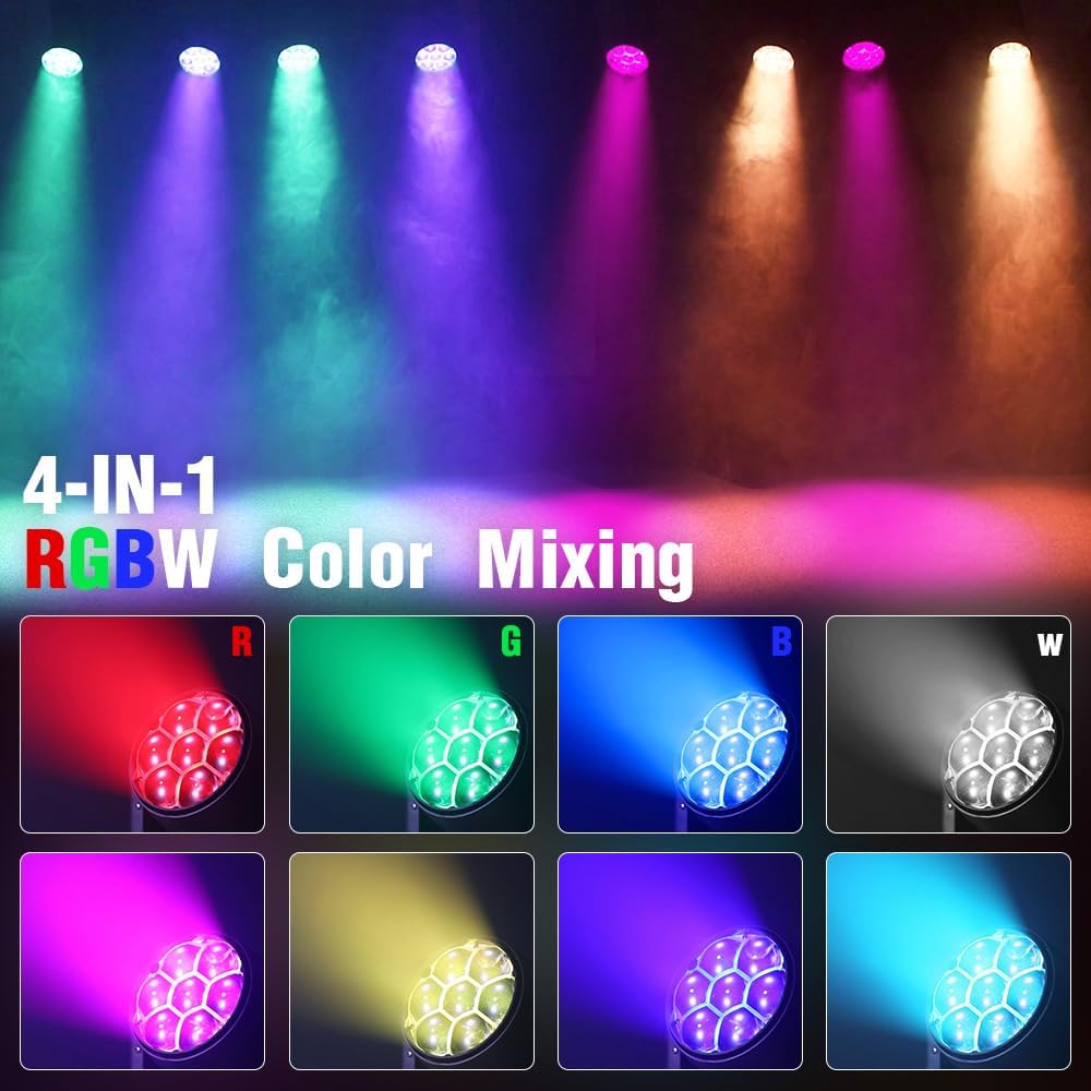 BETOPPER Moving Head Light 7x40W RGBW Beam/Wash/Zoom/CTO Effect Bee Eye LED Stage Lighting Spot Lights with Sound Activated for DJs, Bars, Christmas, and Home Party Lighting,1 Pack
