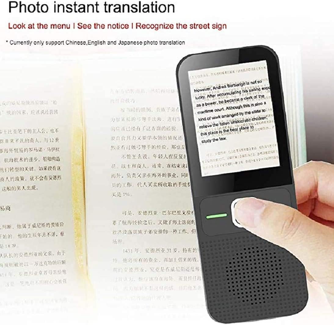 Portable Language Translator Device, 137 Languages Mini Smart WiFi Voice Translator with 2.4 Inch Touch Screen, Voice/Text/Recording