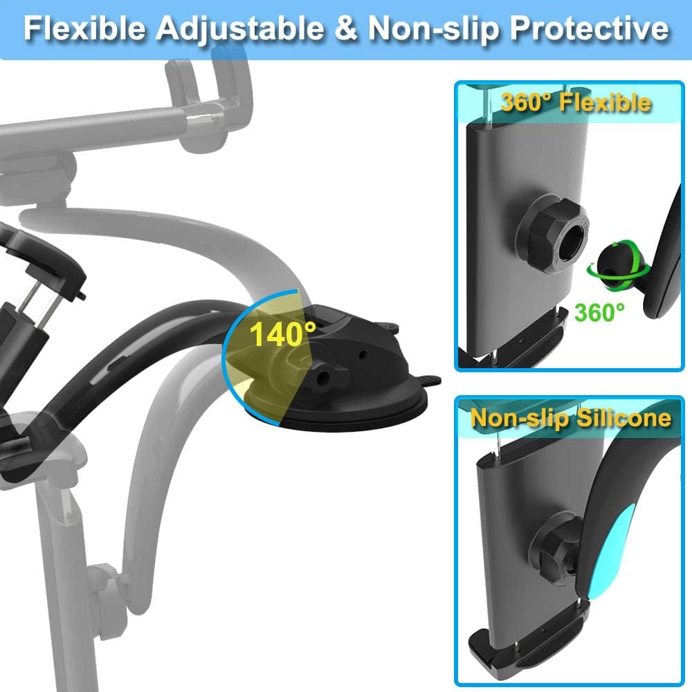 Cuxwill Tablet Halterung Auto Armaturenbrett Halter for 4-13 Zoll iPad Handy, Truck KFZ Pkw Windschutzscheibe mit Saugnapf für iPad Pro 12.9 iPad Air Mini, Samsung Tab, Kindle Fire HD, iPhone