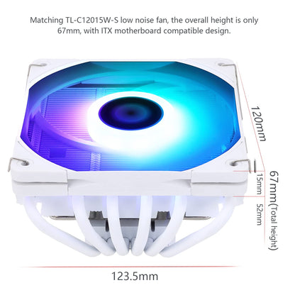 Thermalright AXP-120-X67 Black ARGB Low Profile CPU Air Cooler