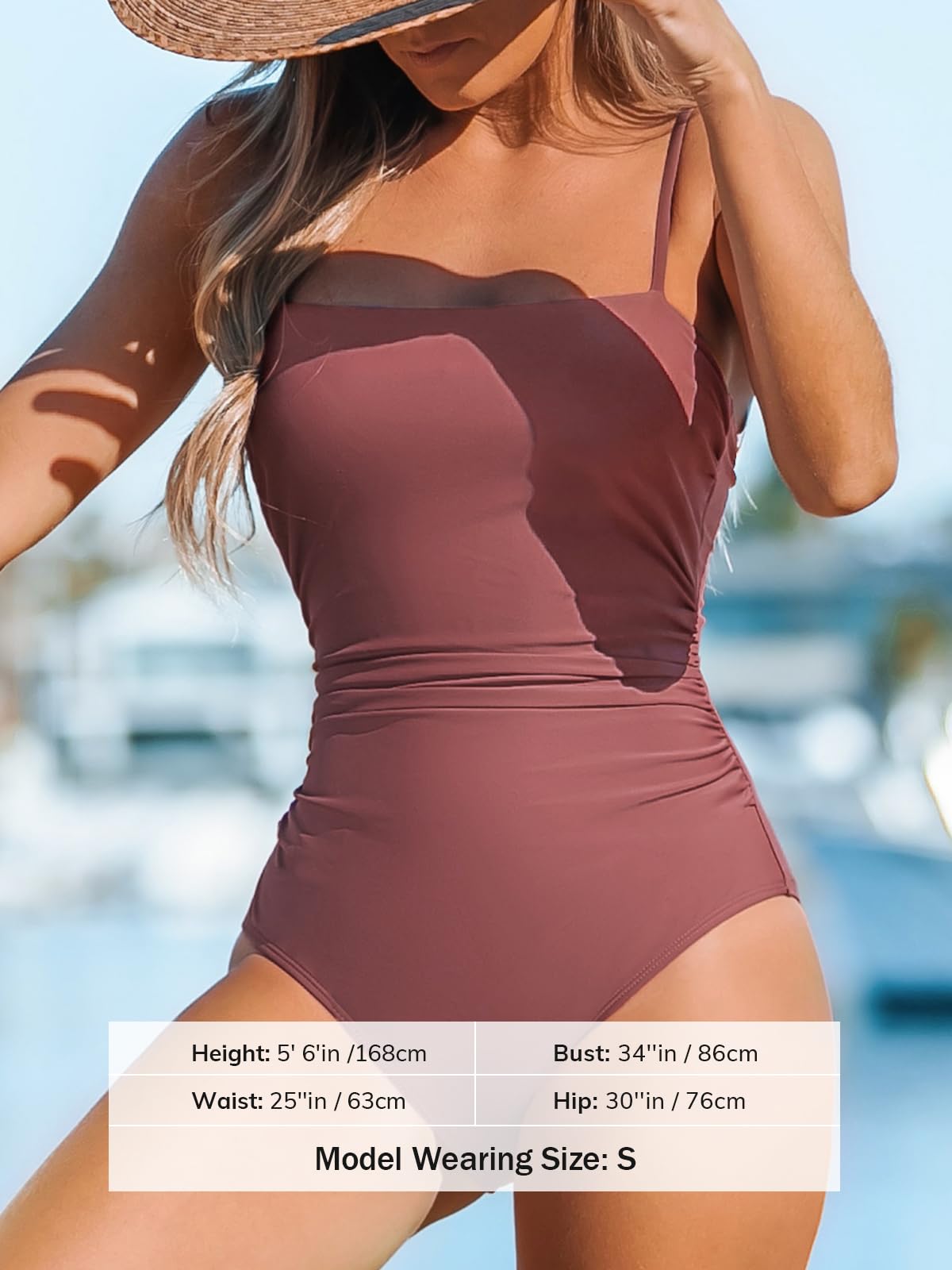 Costum de baie L - CUPSHE One Piece Square Neck Tummy Control