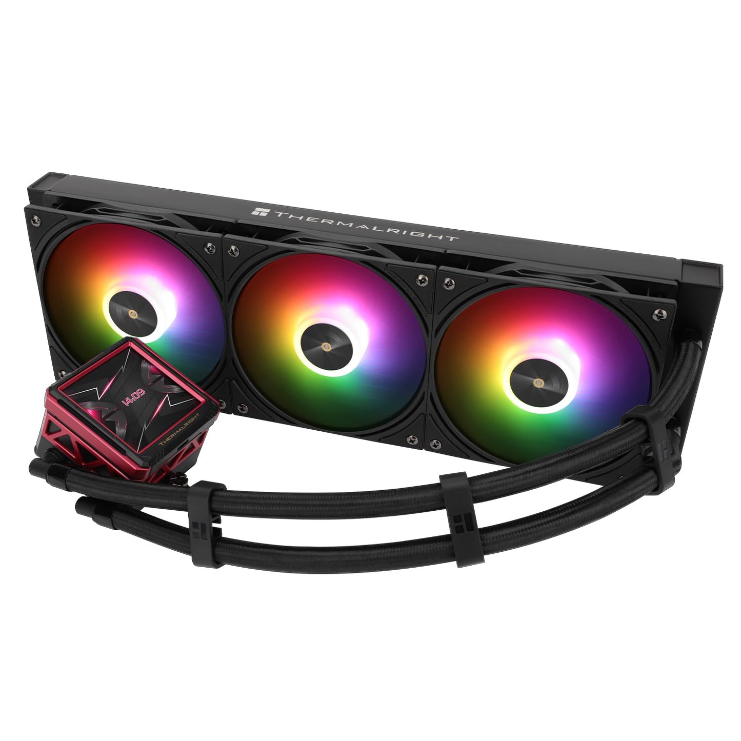 Thermalright FW 360 Ultra ARGB Black Refroidisseur d'eau pour processeur, 3 ventilateurs PWM, écran LCD IPS avec résolution 480 x 480, pour AM4/AM5 et Intel LGA1700/1851, écran 2,88"