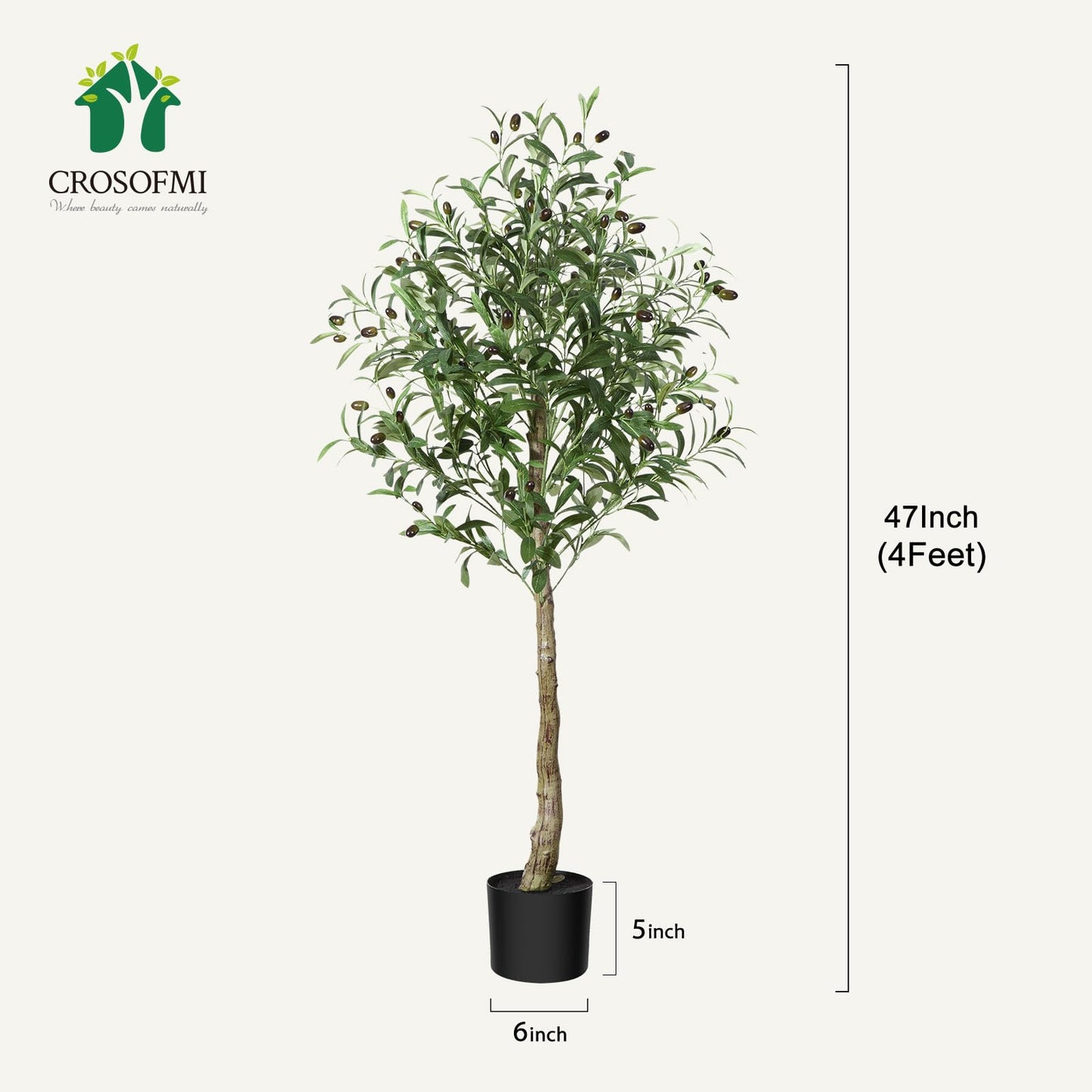Planta artificiala maslin CROSOFMI Olive 120 cm decor interior exterior