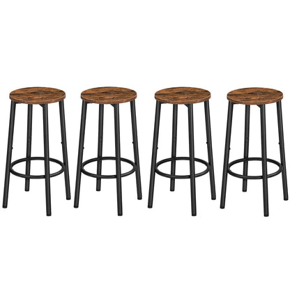 Scaune de bar HOOBRO BF03BYP401 Set 4 Rustic Brown 25.2 inch
