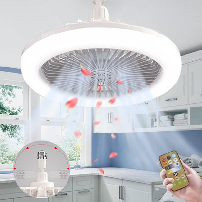 Lampa ventilator Anyingkai Fan Lamp E27 30W cu telecomanda