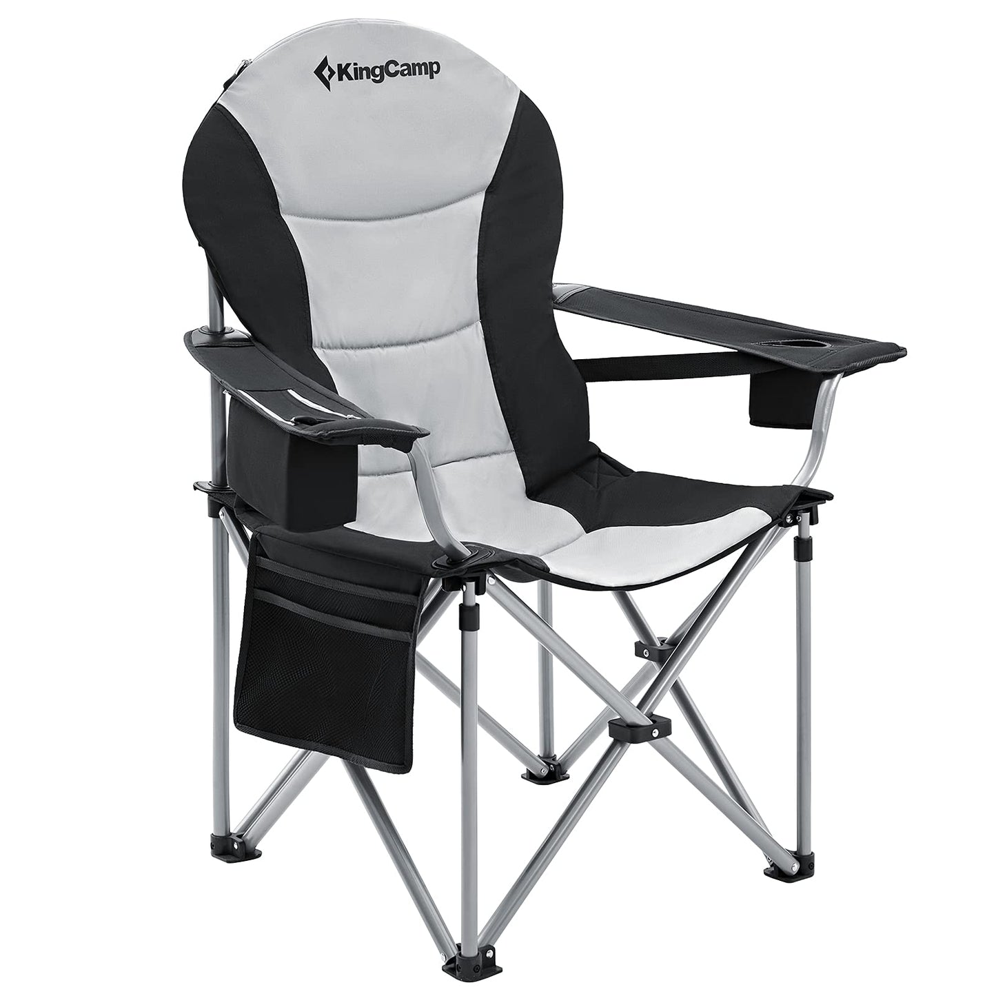 Scaun camping KingCamp Heavy Duty pliabil 250 kg suport lombar