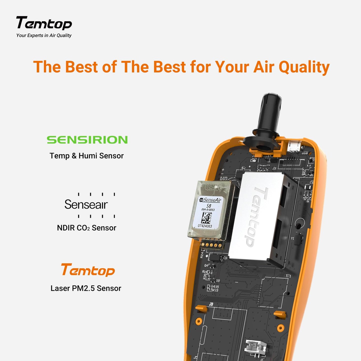 Monitor calitate aer Temtop M2000C-2nd CO2 PM2.5 PM10 TFT
