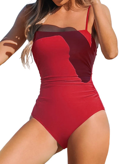 Costum de baie L - CUPSHE One Piece Square Neck Tummy Control