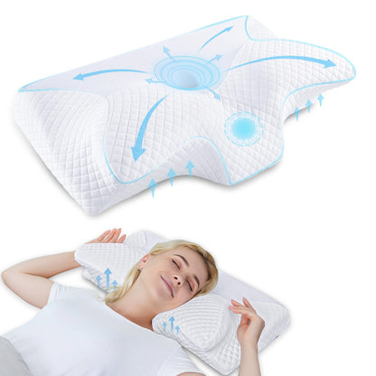 Perna cervicala HOMCA HCCP-01 Memory Foam ergonomica 60x35 cm