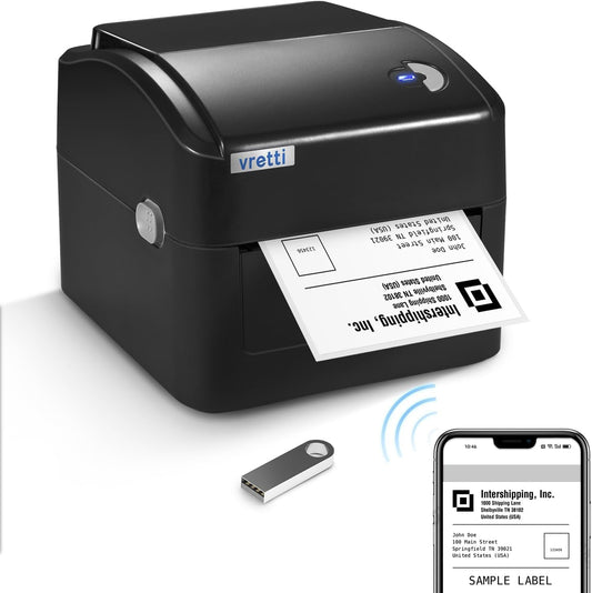 Imprimanta termica etichete vretti 420B WiFi USB 100x150 mm