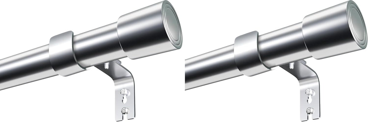 Galerie perdea Venwemong Curtain Poles & Tracks 84-185 cm Argintiu