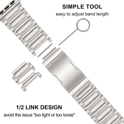 TRUMiRR 49 mm 46 mm 45 mm 44 mm 42 mm (Series 3 2 1) Compatible with Apple Watch Strap Titanium, Stainless Steel Link Bracelet Titanium Replacement Straps for iWatch Ultra 2/Ultra, Series 10/9/8/7/6/5