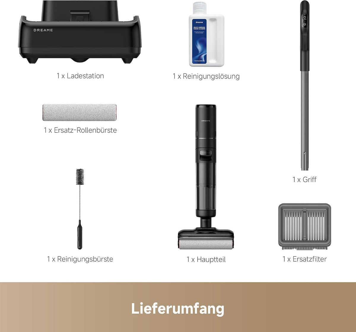 Aspirator umed-uscat dreame H12 Pro FlexReach, 18000 Pa, spalare la 90°C