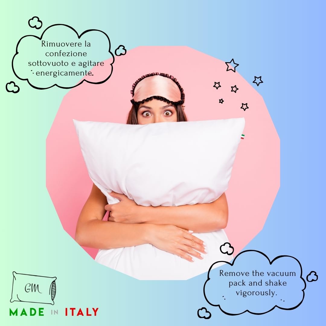 Set 2 Perne GM Aloe Bed Pillow Anti-Alergica Microfibra Alba, Set 2