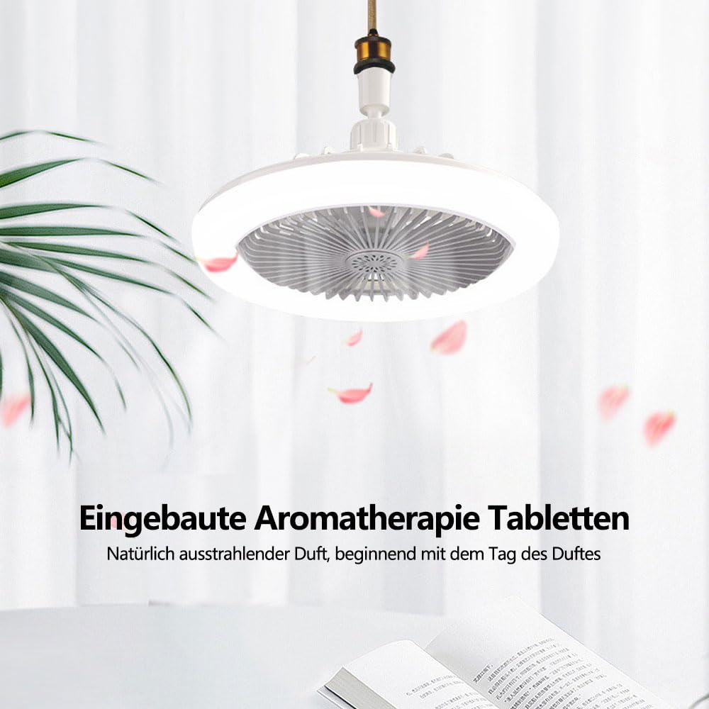 Lampa ventilator Anyingkai Fan Lamp E27 30W cu telecomanda