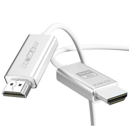 GeoHN.G 10K 8K Fiber Optic HDMI Cable 3.3FT/1M, 48Gbps 8K60Hz Super Flexible HDMI 2.1 Cable eARC HDR10 HDCP 2.2&2.3 Dolby Dynamic HDR Compatible with Blu-ray/Roku TV/PS5/HDTV/SoundBar