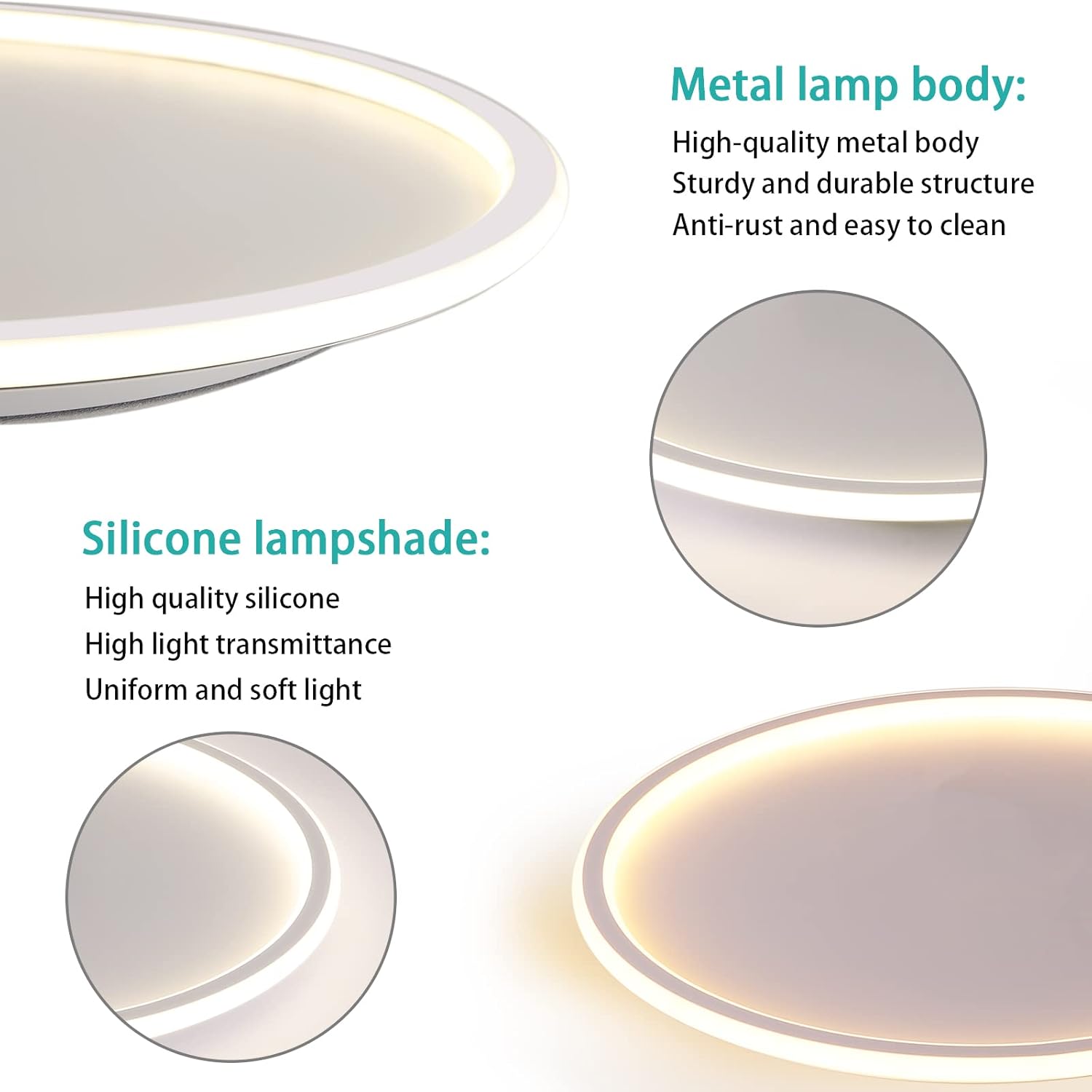 MOONSEA Ceiling Light LED Ceiling Light Dimmable 28 W Ceiling Light Bedroom 3000 K 6000 K Indirect Ceiling Light Round for Bedroom Children's Room Kitchen Dining Room White Diameter 41.5 cm