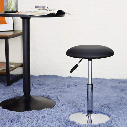 Scaun FURWOO rotund reglabil, PU leather, negru