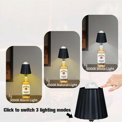 Lampa sticla RIRIDAMAI LED USB C cu proiectie stele, neagra