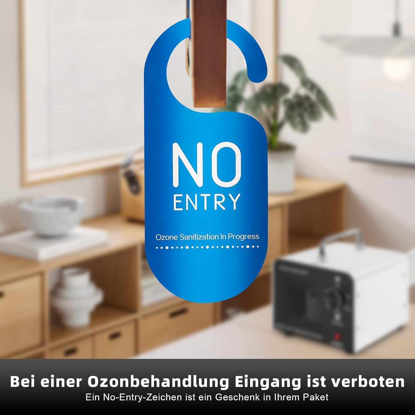 Ozone Generator 60,000 mg/h Ozone Device for 400 m², Portable O3 Ozone Air Purifier, Ozone Device with 120 Minute Timer, Odour Killer, Odour Neutraliser for Room, Office, Garage, Cars, Smoke and Pets