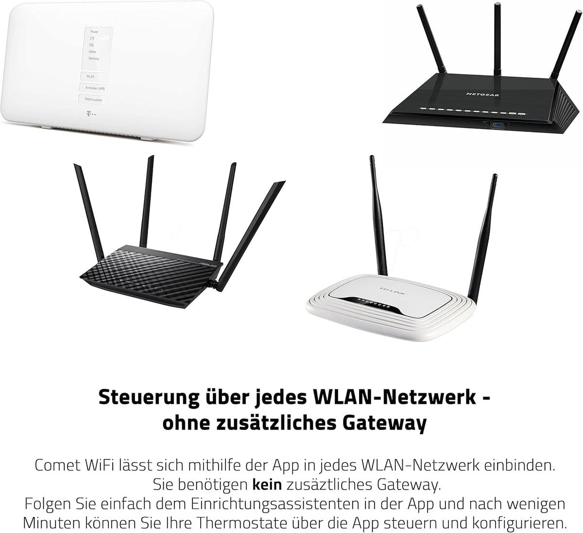 Set 3 termostate inteligente pentru radiator ET - EUROTRONIC Technology GmbH Comet WiFi, WLAN 2.4 GHz