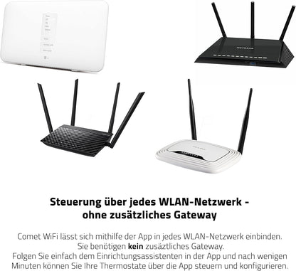Set 3 termostate inteligente pentru radiator ET - EUROTRONIC Technology GmbH Comet WiFi, WLAN 2.4 GHz